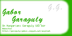 gabor garaguly business card